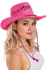 Open Weave Hot Pink Cowgirl Hat