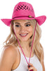 Open Weave Hot Pink Cowgirl Hat