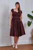 Lipstick Dots Swing Dress