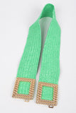 Stretch Straw 1960's Belt: Green