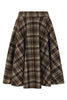 Classic Check Wool Blend Book Skirt: Caramel