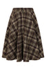 Classic Check Wool Blend Book Skirt: Caramel