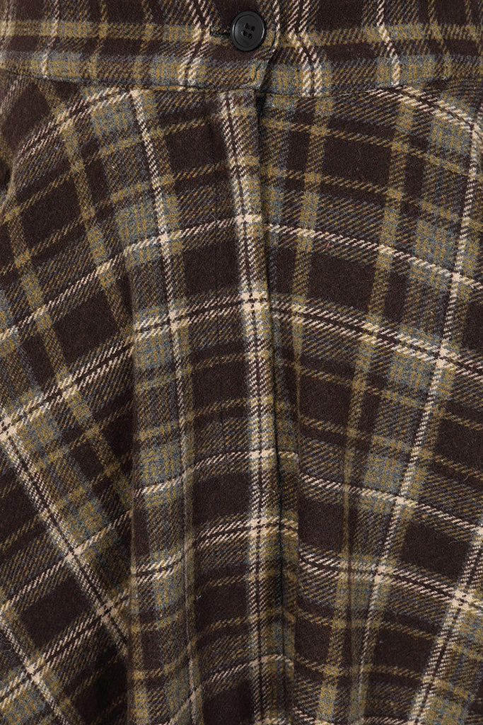 Classic Check Wool Blend Book Skirt: Caramel