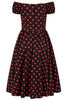 Lipstick Dots Swing Dress