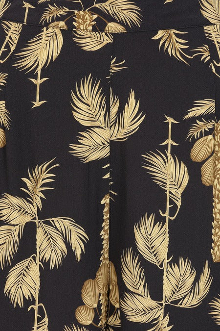 Golden Palm Palazzo Pants