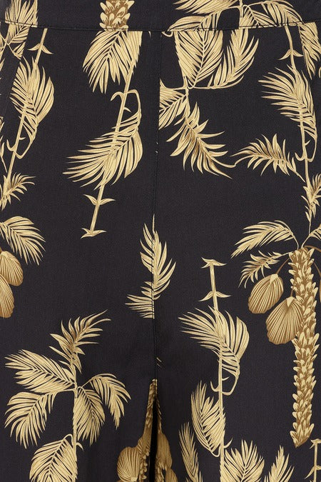 Golden Palm Palazzo Pants