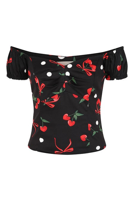 Bows & Cherry Dolores Top