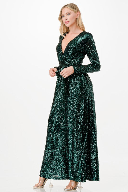 Forest Sparkle Sequin Jumpsuit