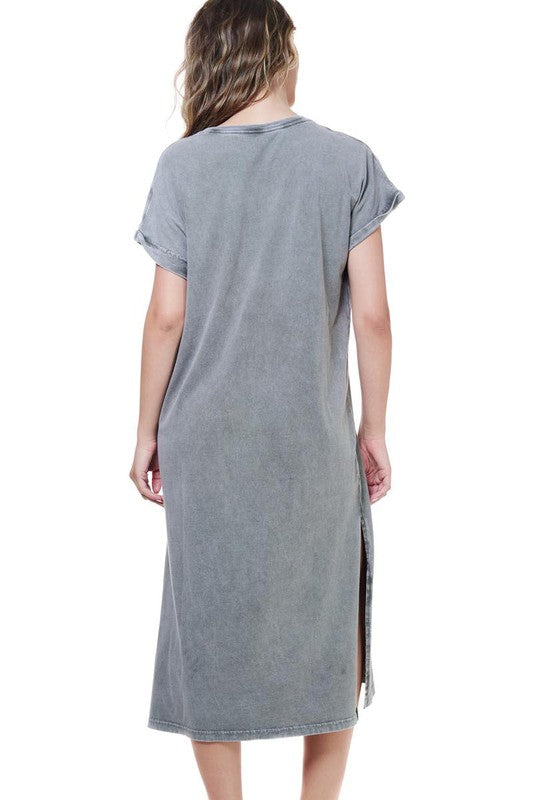 Long Horn Tee Shirt Dress