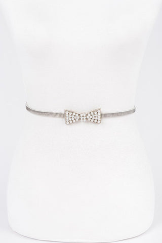 Holographic Slim Belt: Silver