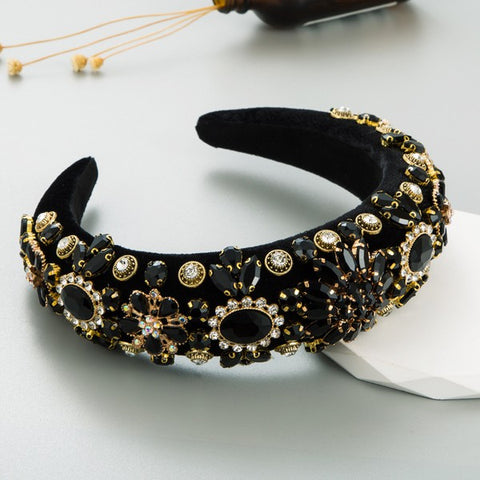 Raffia Braided Headband: Red