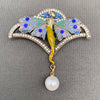 Fairy Inlaid Enamel Brooch