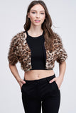 Fuzzy Leopard Bolero
