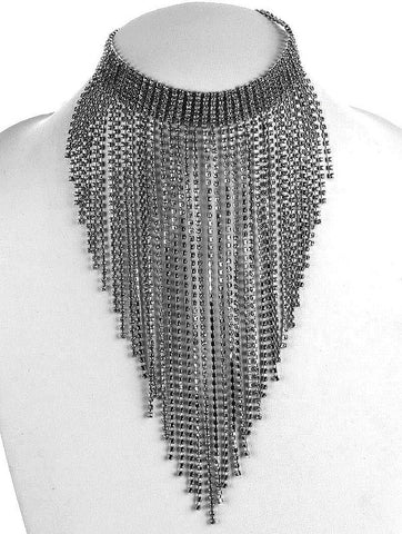 Gold Plated Pave Circle Necklace