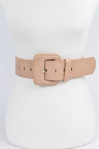 Skinny Deco Elastic Belt: Orange