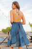 Denim Darling Halter Dress