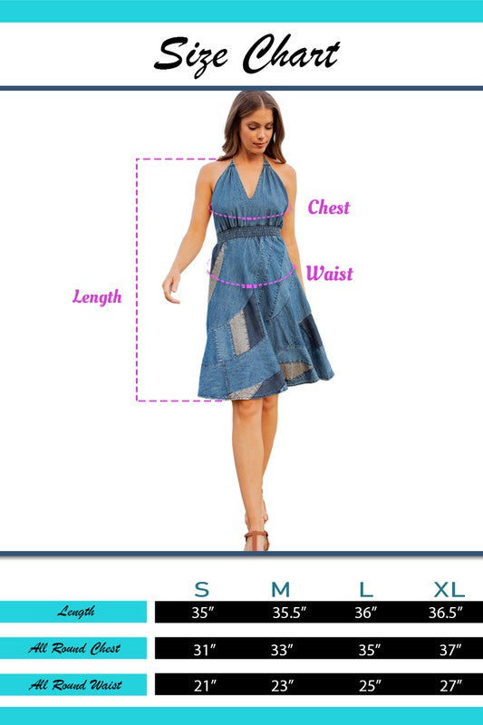 Denim Darling Halter Dress