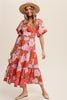 Coral Floral Garden Dress