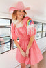 Rainbow Cheerleader Mini Dress