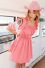 Rainbow Cheerleader Mini Dress