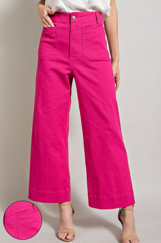 Soft Washed Cropped Leg Pants