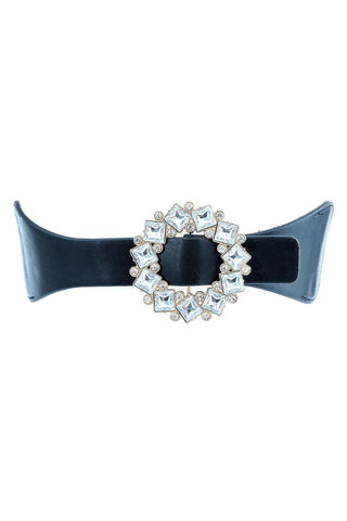 Double O Rhinestone Stretch Belt