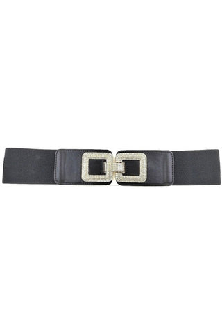 Stretch Metal Bow Belt: Silver