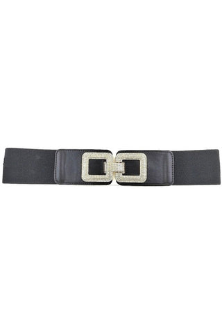 Satin Rose Stretch Belt: Forest