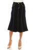 Trumpet Hem Denim Skirt