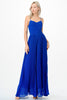 Cobalt Blue Pleated Jumpsuit