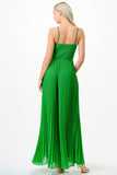 60's Green Pleated Jumpsuit