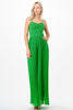 60's Green Pleated Jumpsuit