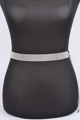 Faux Croc Skinny Belt: Red