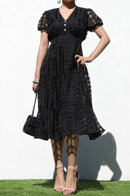 Black Lattice Dress