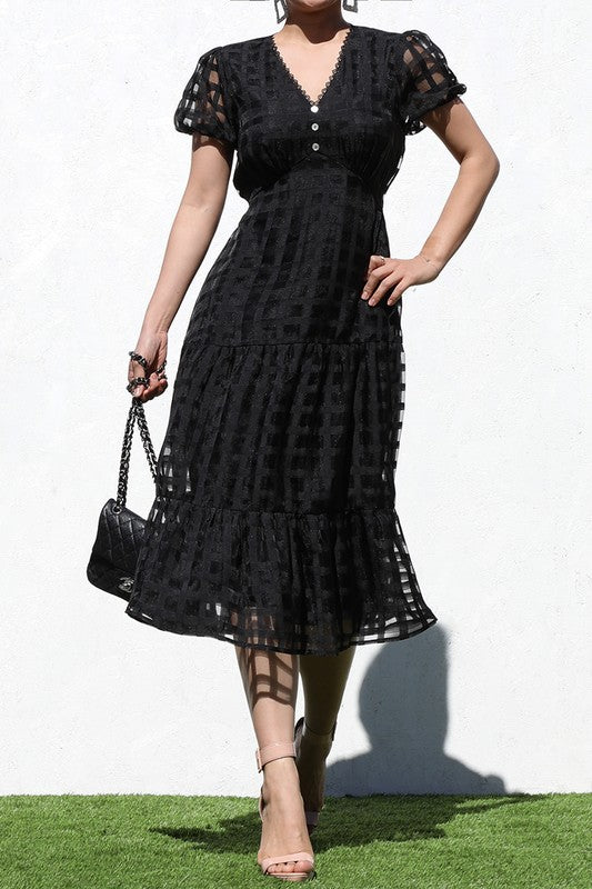 Black Lattice Dress