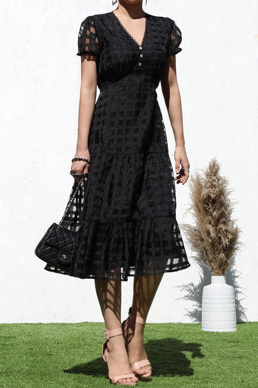 Black Lattice Dress