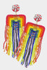 Rainbow Fringe Beaded Earrings