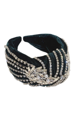 Raffia Braided Headband: Red