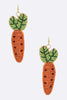 Beaded Carrot Earrings