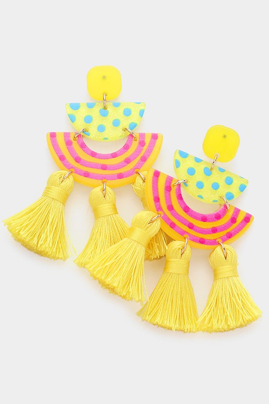 Fab Fiesta Earrings: Yellow