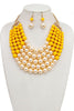 Chunky Pearl & Yellow Necklace