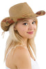 Western Rose Cowgirl Hat: Dark Sand