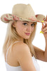 Western Rose Cowgirl Hat: Light Sand