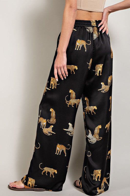 Silky Leopard Pants