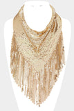 Disco Glamour Hankercief Necklace: Gold