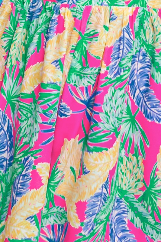 Fuchsia Floral Tropics Romper