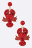 Beaded Crawfish Earrings