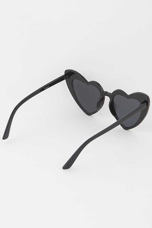 Rhinestone Heart Shaped Sunglasses