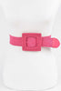 Bamboo Buckle Belt: Fuchsia