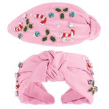 Candy Canes Ornate Headband: Pink